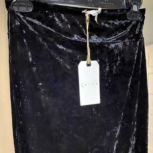 Crushed velvet skirt from Leith.